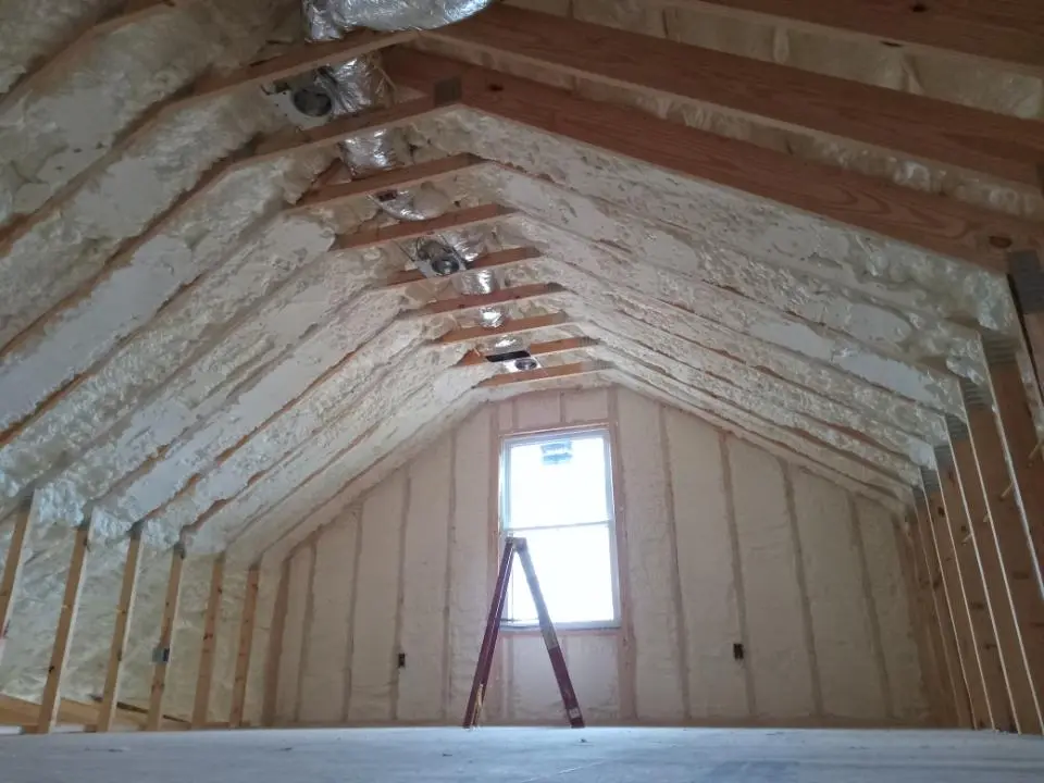 Spray foam roofing application for Crawl Space Insulation project in Fox Chapel